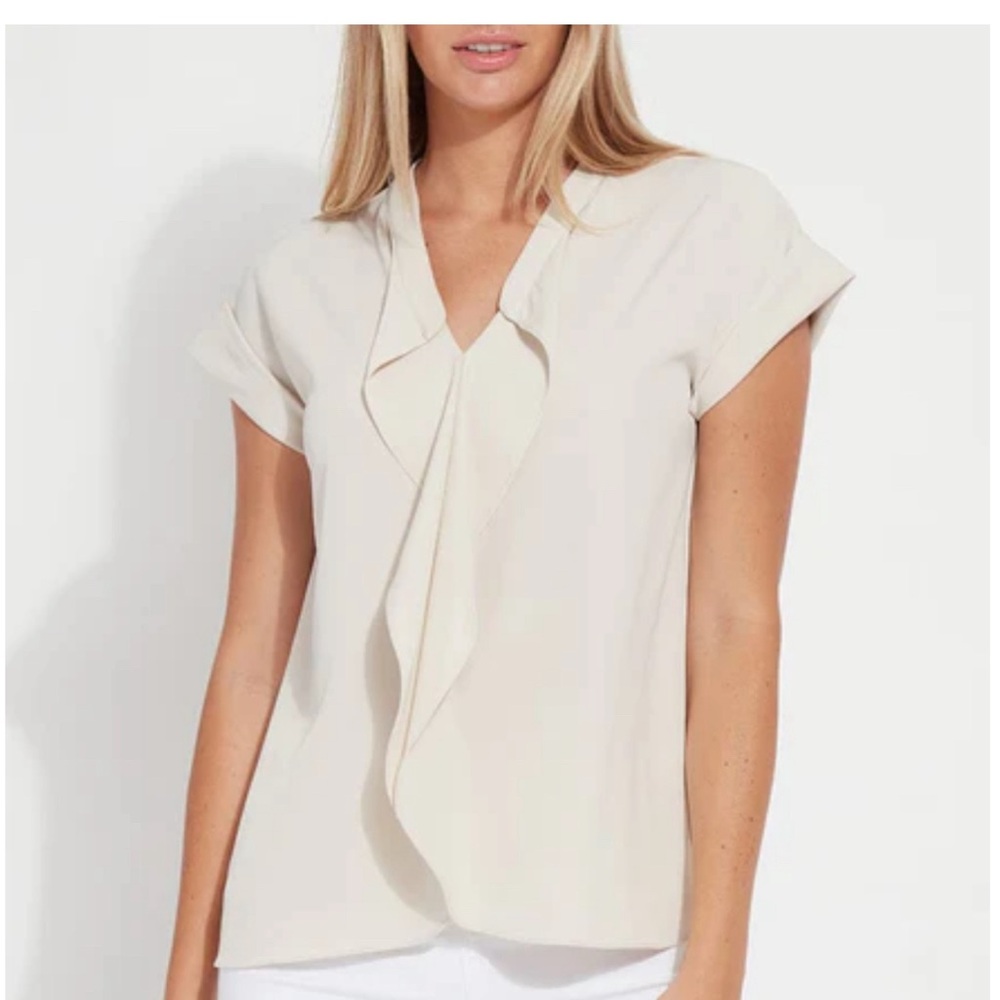 Lysse Aurelia Ruffle top gorgeous top EUC sz XS 2/4